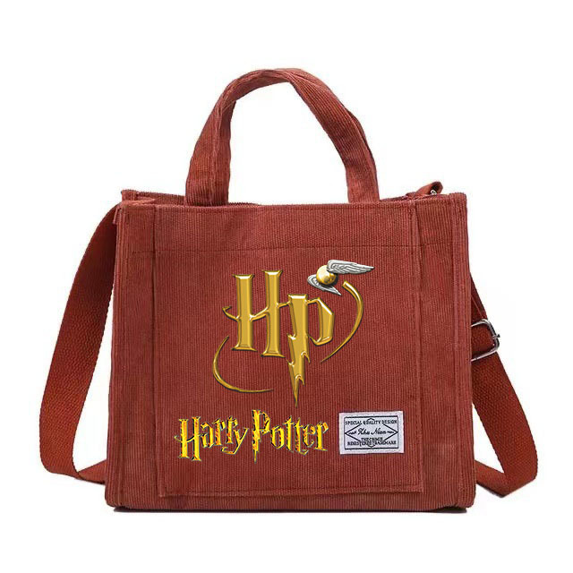 Anime Peripheral Harry Potter Women's Bag Corduroy Bag Handbag Simple Shoulder Bag Crossbody Bag Tote Bag