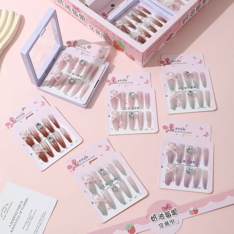 High-Quality Wearable Nail Art Stickers, Night Market Nail Art Stationery Store, Student Convenience Store Wholesale Set