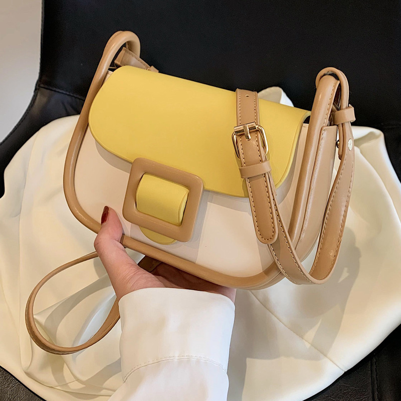 Bu Yılın Popüler Çantası Kadın Yeni 2023 Üst düzey Düz Renk Doku Niş omuz çantası tüm uyumlu Messenger küçük kare çanta_voghion.com