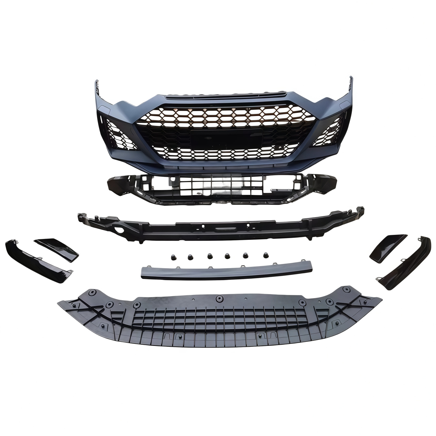 Suitable for 19-26 Models of Audi A6L Front Bumper Modification and Upgrade to Rs6 Front Bumper, Front Grille, Front Lip