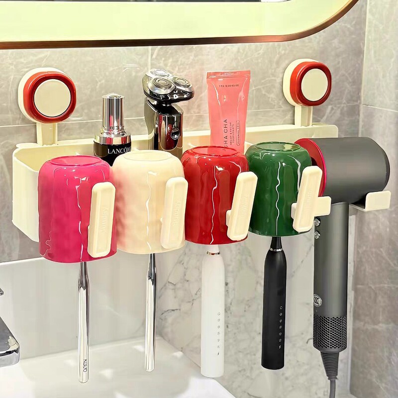 Suction Cup Toothbrush Holder Wall-Mounted No-Drill Bathroom Hair Dryer Holder Mouthwash Cup Holder Toothbrush Cup Holder Suction Cup Toothbrush Holder Wall-Mounted No-Drill Bathroom Hair Dryer Holder Mouthwash Cup Holder Toothbrush Cup Holder