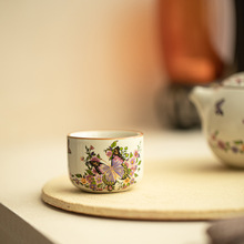 仿宋汝窑主人杯客杯复古功夫茶具家用个人喝茶杯小容量陶瓷品茗杯