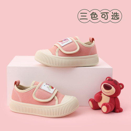 Disney  new autumn baby and child cute cartoon soft-soled canvas shoes anti-kick non-slip shoes for boys and girls