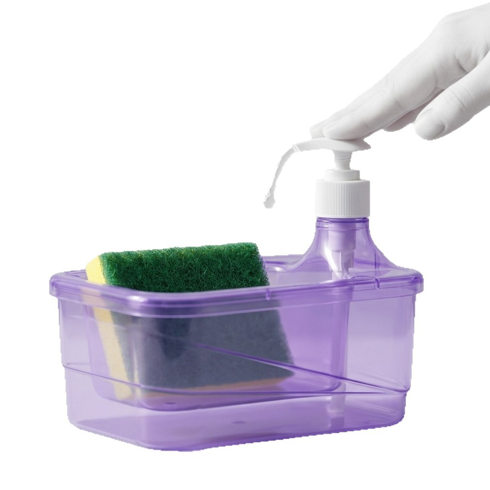 Desinfectante de manos de detergente de cocina transfronterizo presiona la esponja de la Caja de jabón para limpiar la Caja de almacenamiento automático de la Caja de jabón. image 6