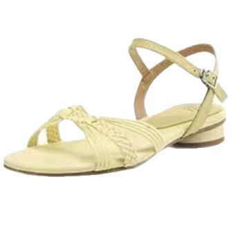 Sandalias francesas de dedo abierto de altura baja para mujeres primavera y verano de 2026 tejido cinturón universal suave viento sandalias de hebilla
