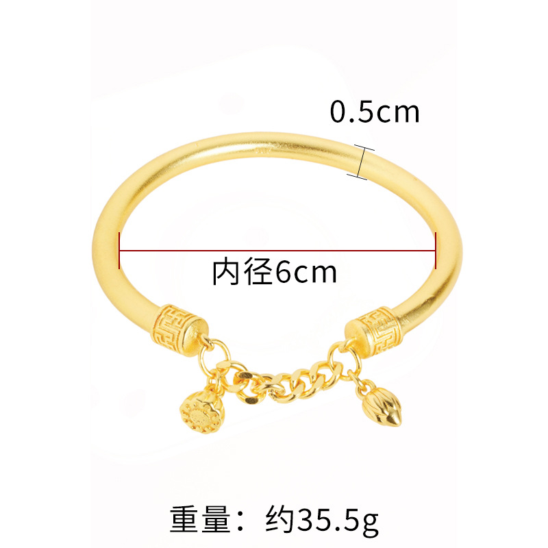Moda nacional estilo antiguo dos amantes del mundo pulsera de loto Vietnam arena oro Lotus dosel pulsera brillante tótem boda vivo popular