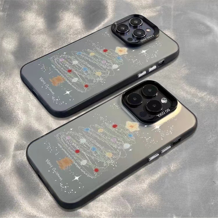 Matte Phone Case With Light Star Design For Apple Iphone Series_voghion.com