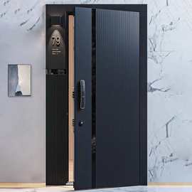 一门一景入户门子母门防盗门新进户别墅大门一户精雕铸铝门加工