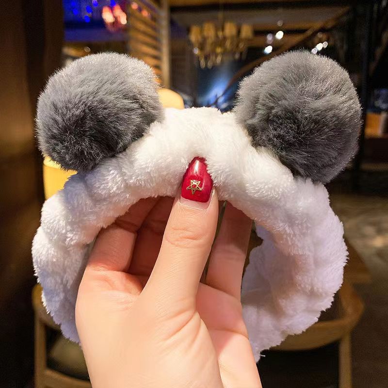 Estilo coreano estudiante lindo diadema tocado accesorios para el cabello pequeño animal Banda para el cabello de las mujeres lavado de cara simple máscara diadema