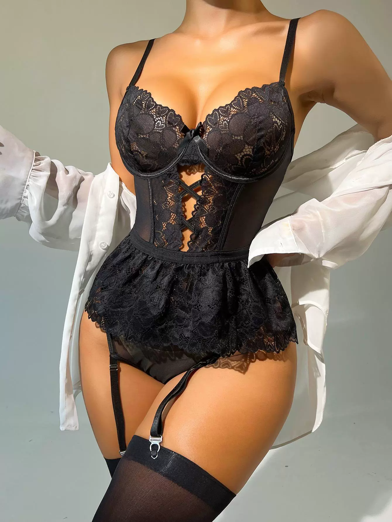 (кросс-региональная торговля), кружевной корректирующий боди, sexy белье, европейский стиль, бразильский вырез, (Физ).