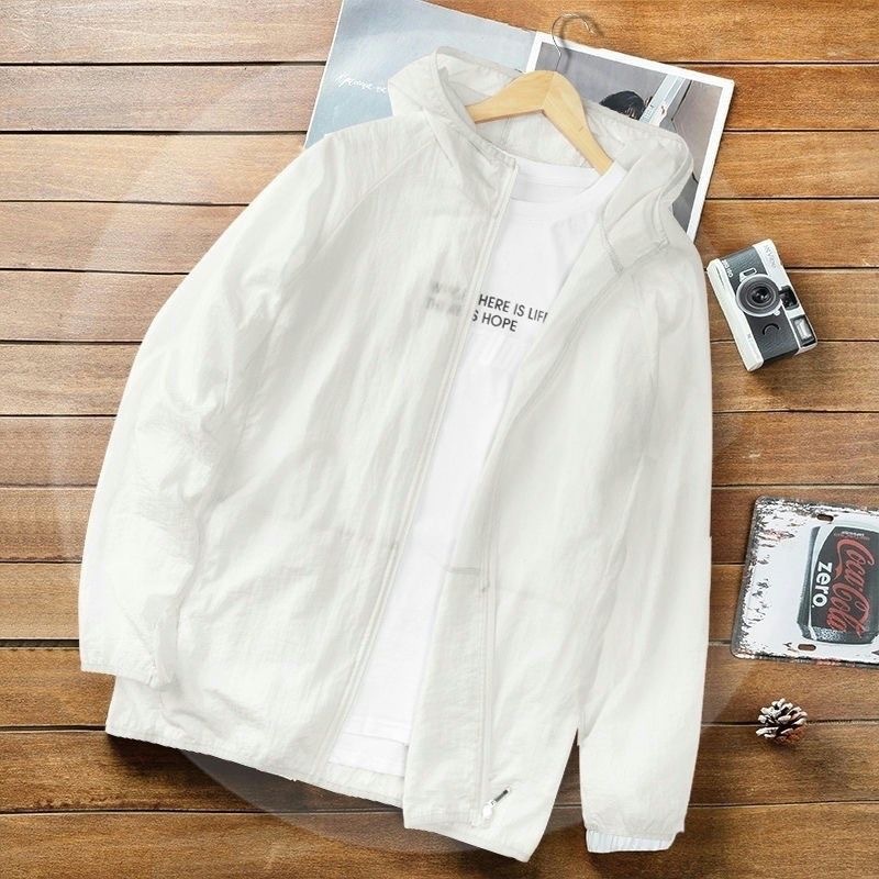 Chaqueta de verano, ropa de protección solar, comercio exterior, nueva ropa de protección solar de hielo para hombres, delgada, ultraligera, casual al aire libre, moda para hombres