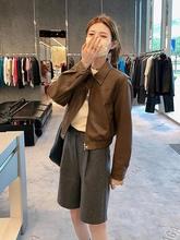 网红复古港风皮衣外套女春秋季短款机车服痞帅休闲夹克韩版