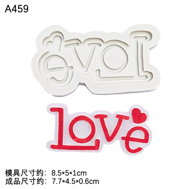 Día de San Valentín amor carta amor te amo carta silicona molde fondant chocolate pastel decoración molde
