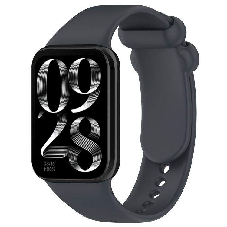 xDfind pulsera de silicona de botón negro sólido para Redmi Watch 6 / Watch 5 / Watch 4 / Xiaomi pulsera 9 Pro