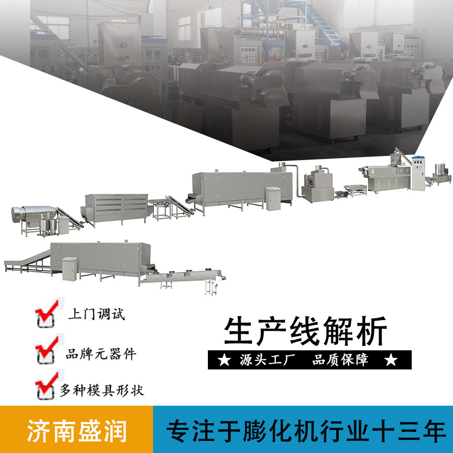 烘焙谷物挤压机早餐谷物生产线 玉米片速食米生产设备