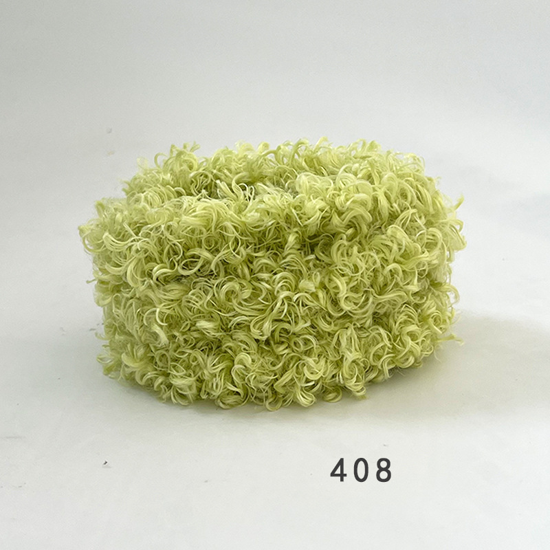 Varilla de torsión de pelo rizado suministro directo de fábrica de lana súper gruesa y súper densa de 20mm de felpa hecha a mano de bricolaje raíz de pelo de perro de leche pequeña al por mayor