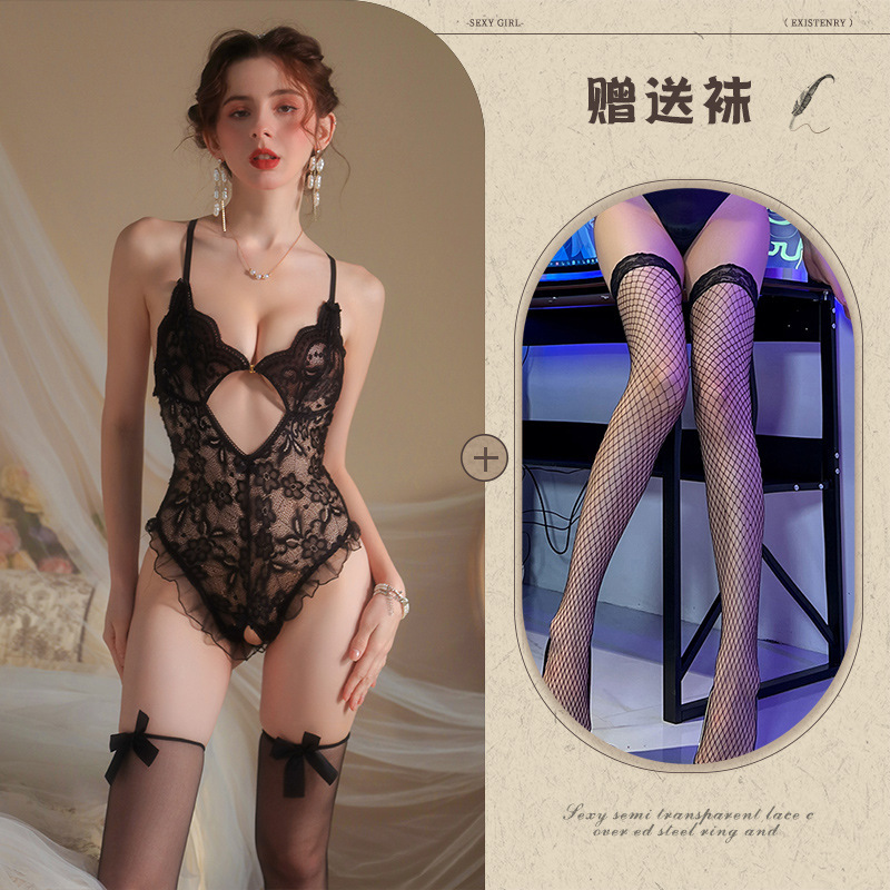 블랙(양말 제외) + 블랙 망사 스타킹