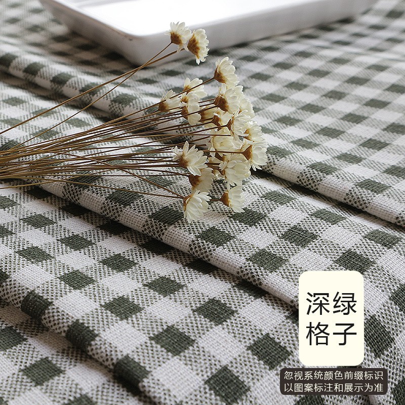 tela de lino de algodón tela de mesa cortina tela de tela de tela sofá tela hecha a mano procesamiento de tela