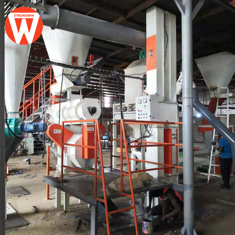 一吨的饲料成套设备 250型饲料颗粒机成套设备 河南饲料成套设备