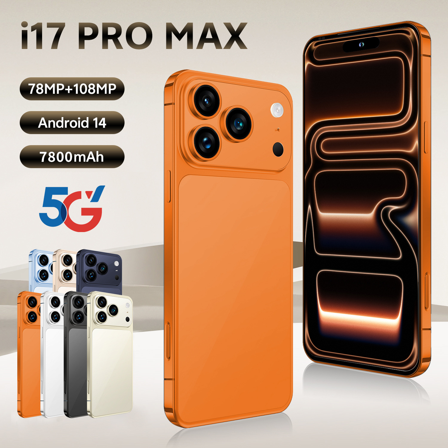 i17promax高端跨境新款真8核大屏外贸智能手机真实4+64GB厂家批发