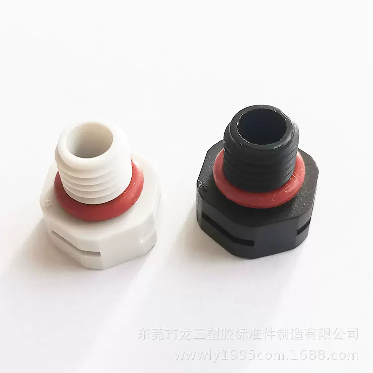 龙三供应LED灯具呼吸器 M10*1.5防水透气阀环保塑料防水透气螺丝