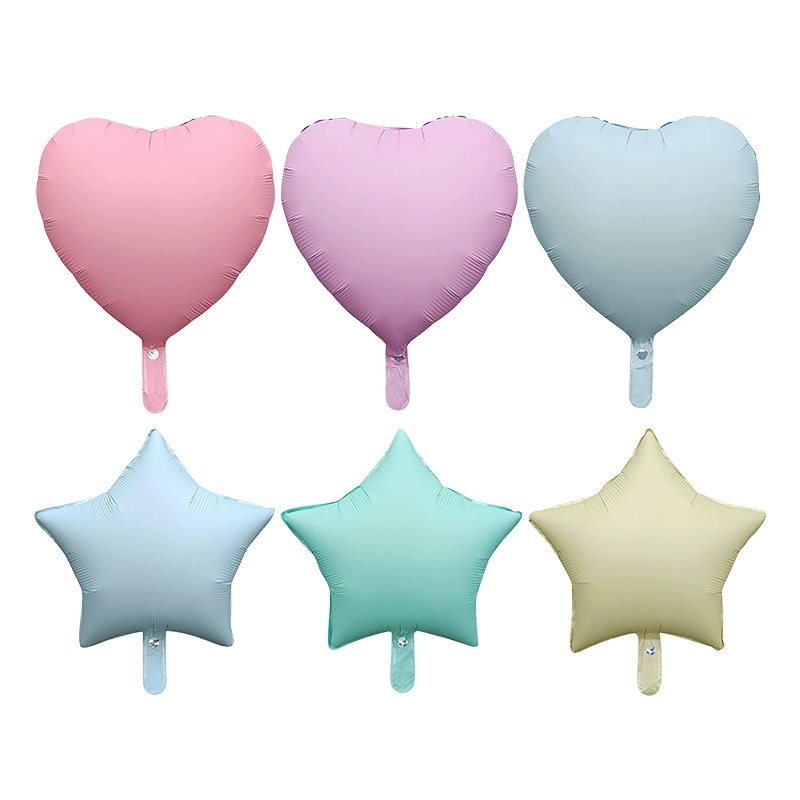 Макароновый алюминиевый пленка воздушный шар трансграничный новый 19-дюймовый пятиконечный звезда вечеринка любви воздушный шар детский день воздушный шар