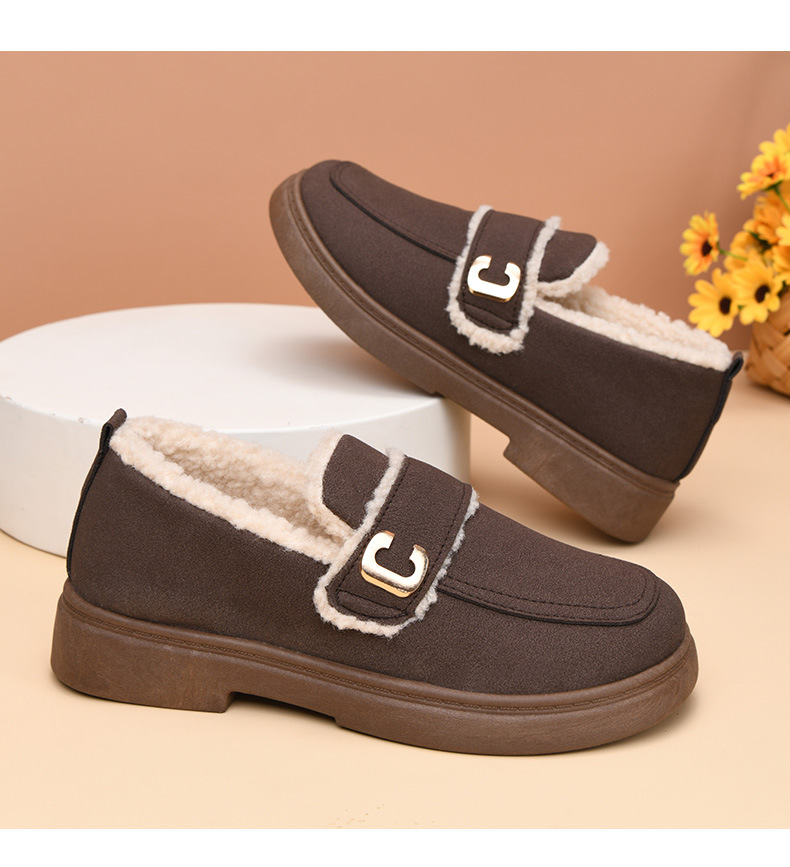 Doudou shoes women's winter models fleece thickened women's casual cotton shoes fashionable and comfortable warm mother shoes_voghion.com