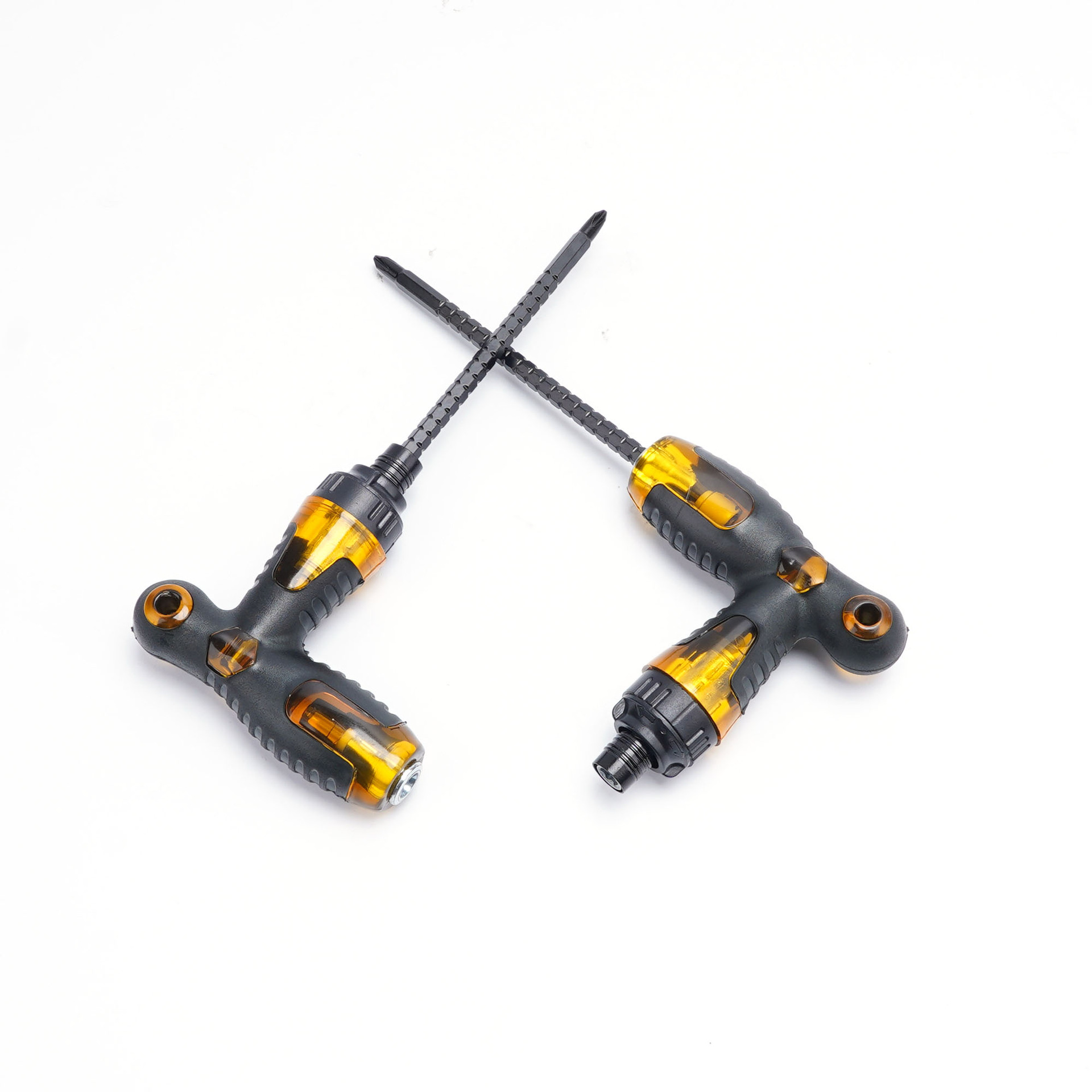 棘轮伸缩两用螺丝刀正反快速多用螺丝双头十字一字改锥起子头家用