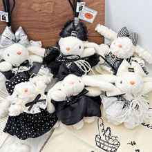 小红书甜美垂耳兔毛绒公仔挂件可爱高颜值钥匙扣兔子玩偶包包礼物