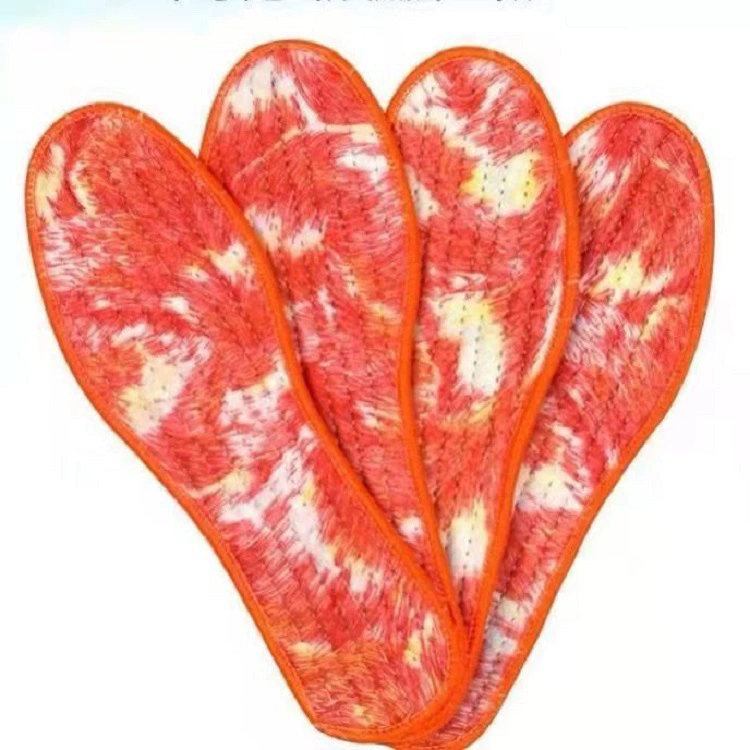 Зимние войлочные теплые стельки, красная хлопковая стелька, большая утолщенная шерстяная обувь, подушка для ног, нижняя подушка