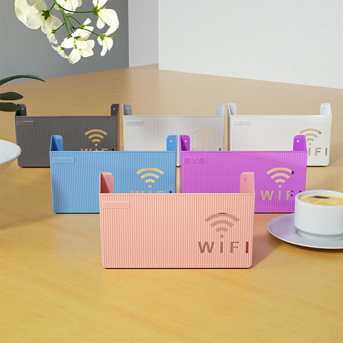 Wireless WiFi TV Box Router Shelf Mount Bracket Hole-Free Storage Box Wall-Hanging Decorative Cover