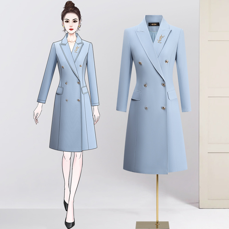 8307西装连衣裙通勤售楼部珠宝店工作服面试职业连衣裙女工装裙