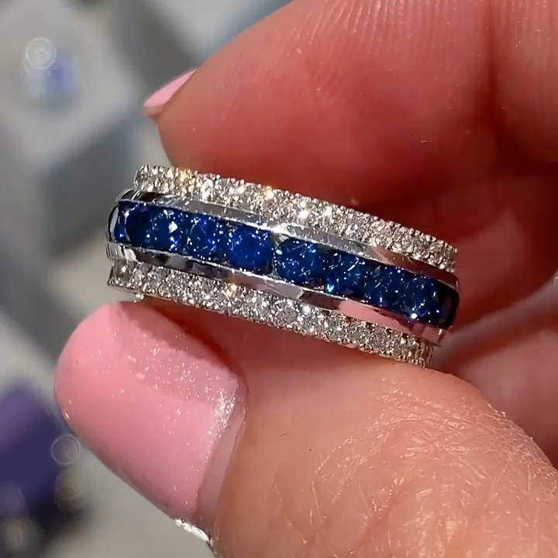 曹石アマゾンビジネス気質リングマイクロ象嵌ジルコンデザインリング女性インターネットセレブスタイルパーソナライズリング|undefined