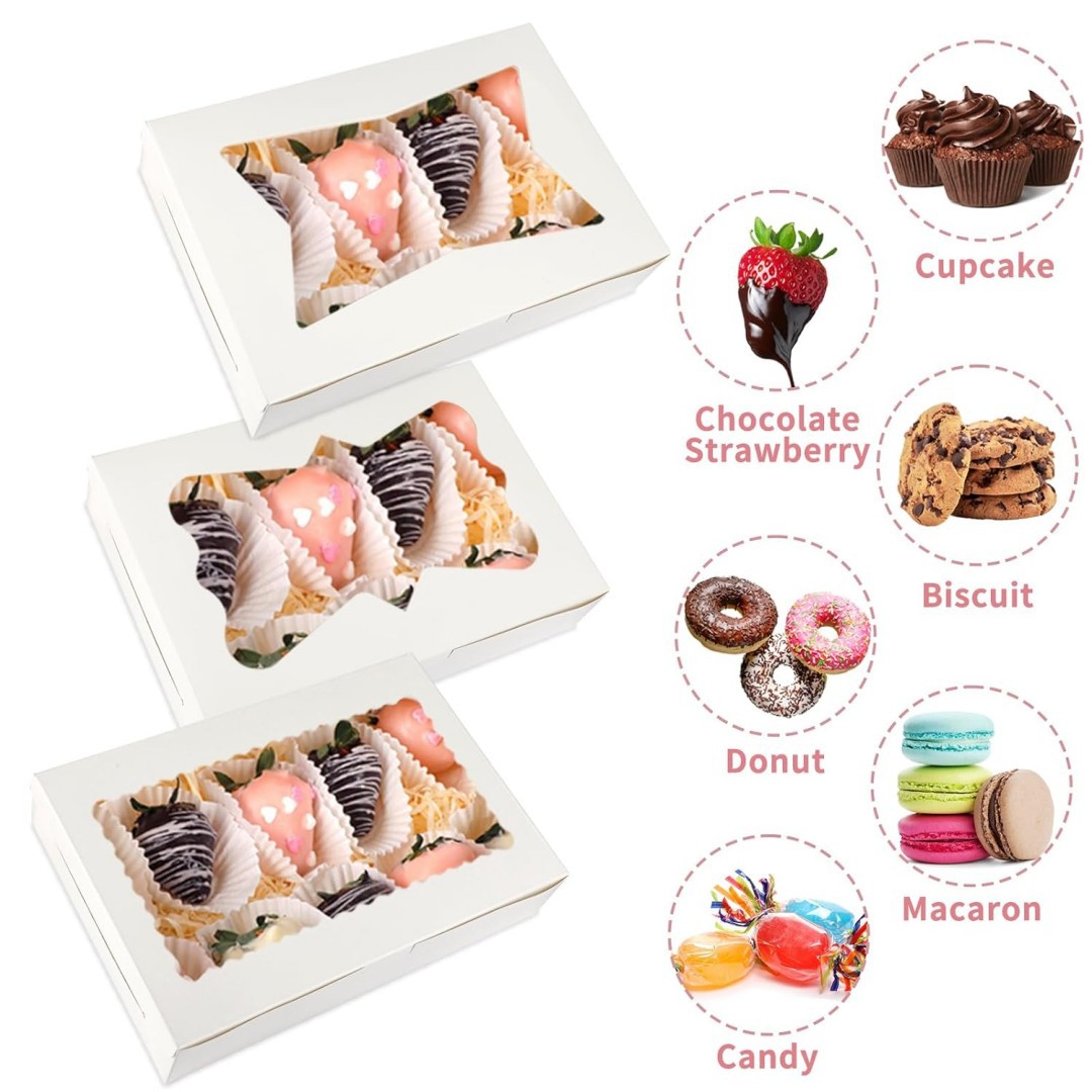 Caja de tazas de papel portátil Caja de brownie Caja de embalaje Caja de muffin Caja de muffin Caja de pastel Caja de torta