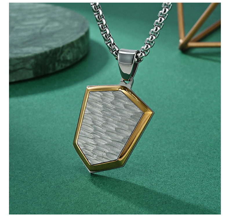 Geometric Classic Style Titanium Steel Pendant Necklace Wholesale display picture 1