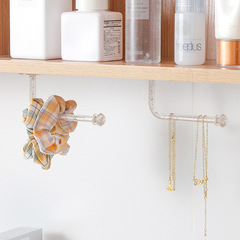 Original multi-functional household transparent wall storage hook, kitchen and bathroom can be combined with traceless sticky hook small item hanging rack