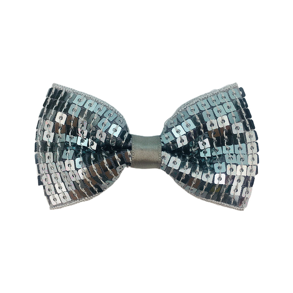 Comercio exterior tienda en línea suministro de doble cara flash bordado lentejuelas arco horquilla 19 colores en stock etapa accesorios para el cabello niños