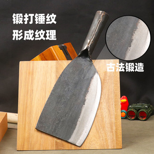 Outdoor Special Hand-Forged High-Carbon Steel Firewood Knife, One-Piece Forged Chopping and Splitting, Powerful Anti-Slip Wooden Handle Design A38