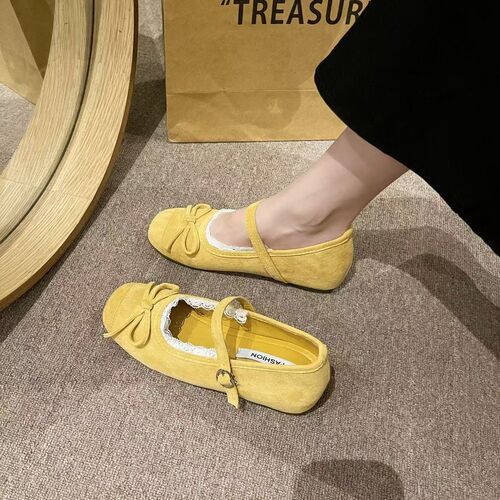 Retro Flat Mary Jane Shoes for Women, Versatile and Gentle Fairy Style, Low Heel, Pair with Dresses, 2025 Spring Single Shoes
