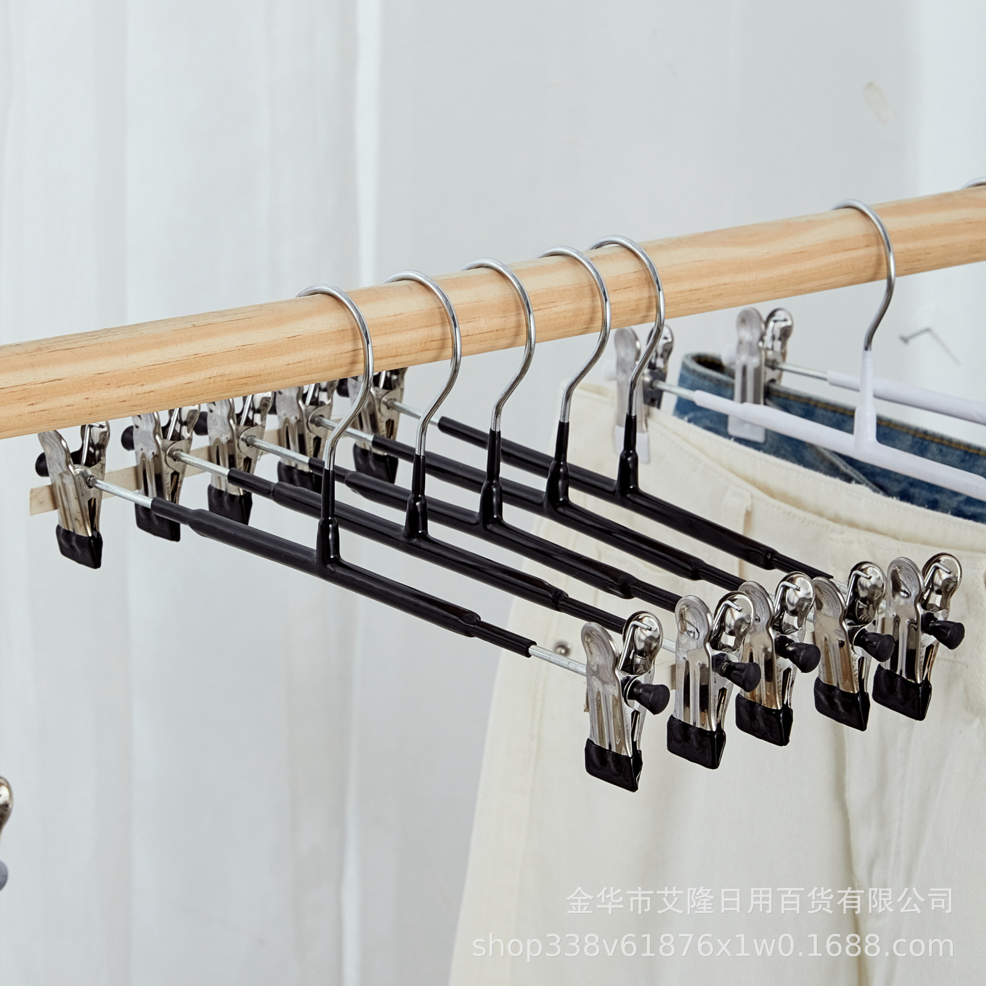 Pantalón recubierto de plástico Negro