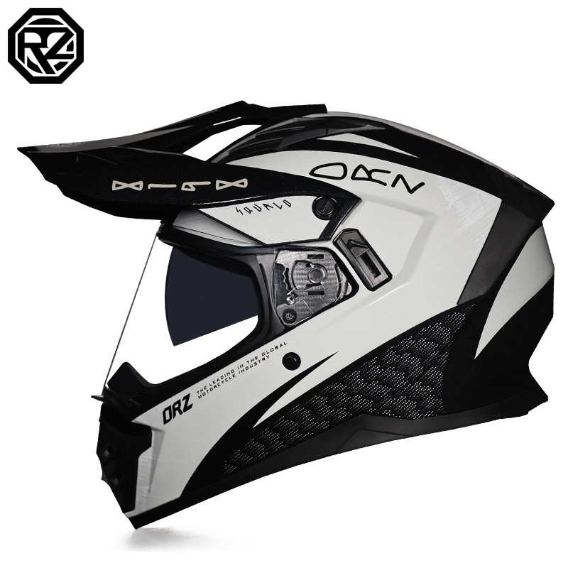 Cascos de Motocicleta Transfronterizos, Cascos de Carretera, Cascos de Una Sola Lente para Hombres y Mujeres, Cascos Integrales de Rally para Carretera y Todoterreno, Cascos para Viajes de Larga Distancia en Motocicleta