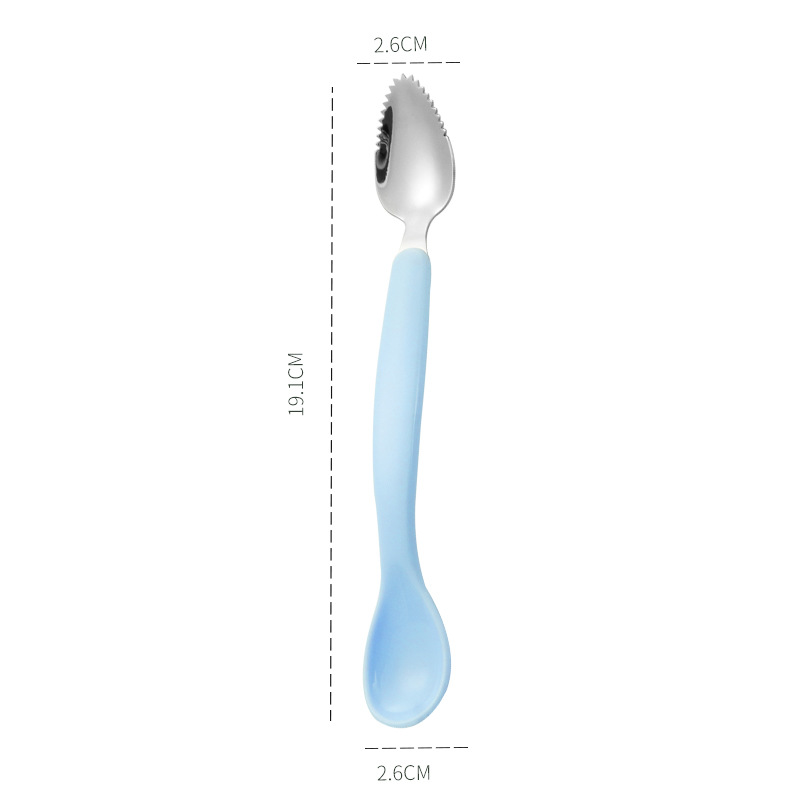 304 aprendiendo a comer entrenamiento cuchara de comer para niños cuchara de bebé comida complementaria vajilla de autoalimentación herramienta de tenedor