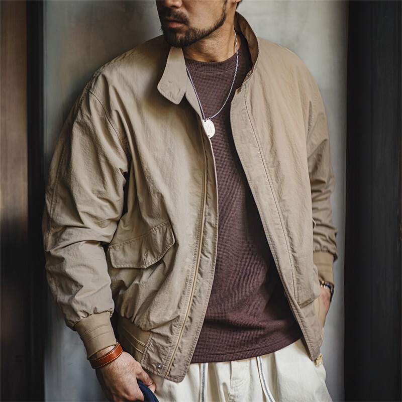 Maden Workwear American Retro Harrington G9 Stand Collar Jacket American Casual Classic Coat for Men Spring