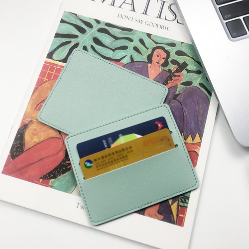 Wholesale thin ID card holder for women, PU leather card case, multi-card slot credit card holder
