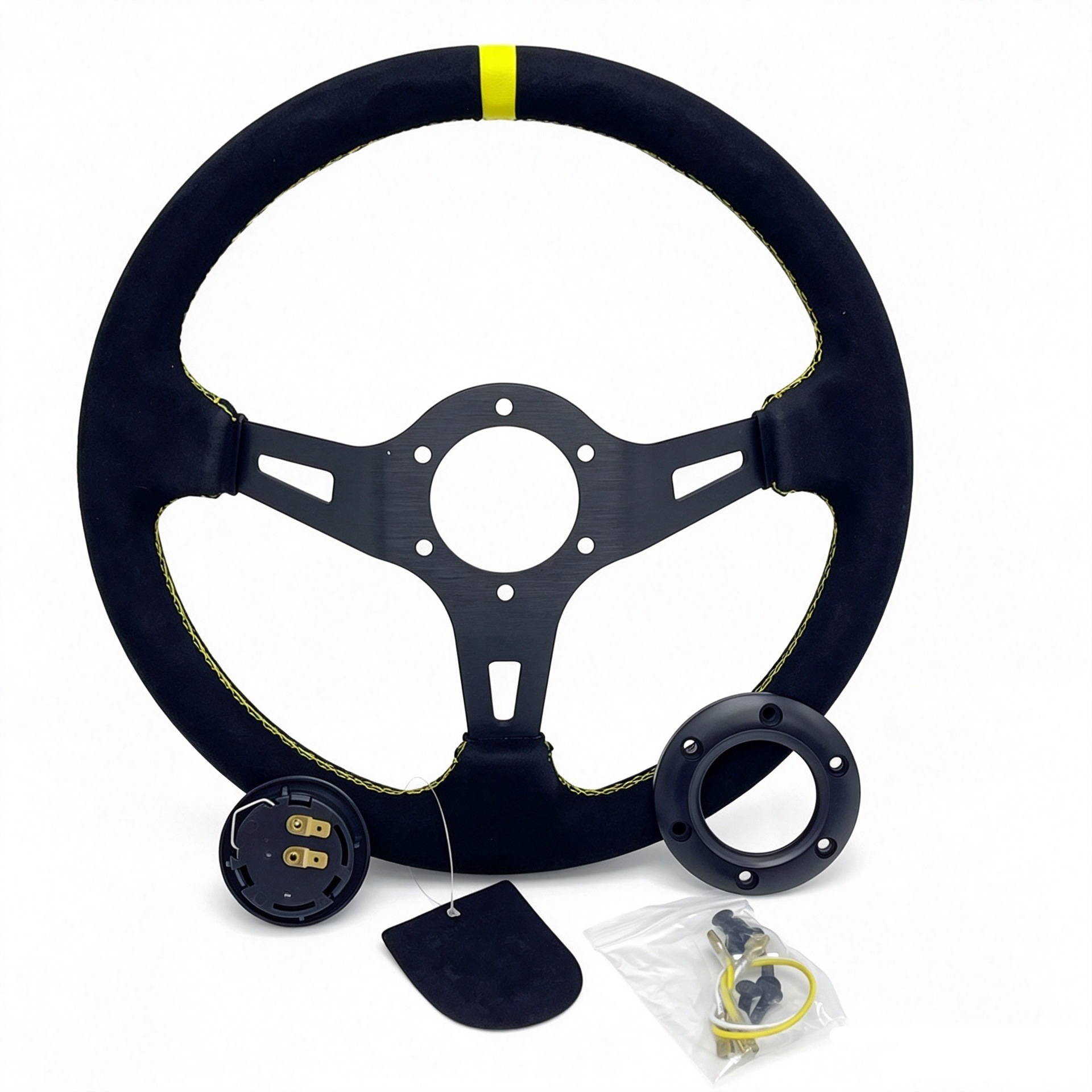 Cross-border bestseller momo new model full speed sports personalized suede racing drift steering wheel universal