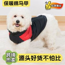 新款宠物拼色棉衣狗狗保暖两脚大中小型犬防水服厂家批发防水保暖