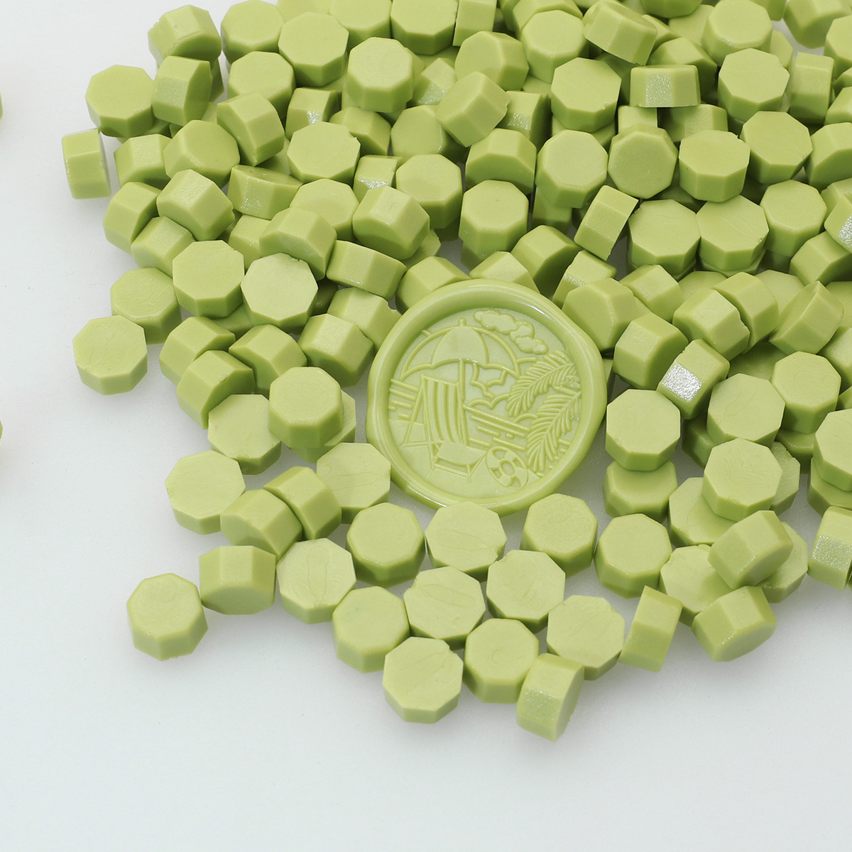 Perlas de cera de sellado octogonales Oucai, 500g, 131 colores, perlas de sellado de cera a granel, colores mixtos, baratas, perladas, una libra.