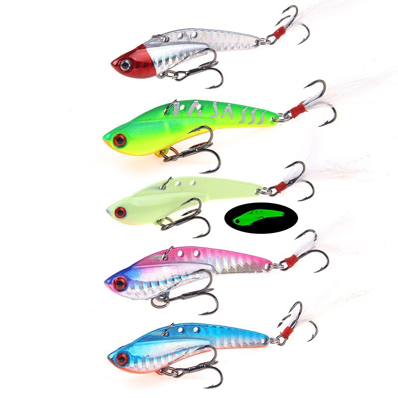 Metal dragon tooth vib sequined iron plate bait long-range cast with…