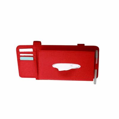 sun visor tissue cover – Car tissue box/set - bright-red
