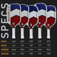 Ракетка для пиклбола HOOWAN Hao Wan NOBLES Series_3-слойная поверхность из стекловолокна + полимерная сотовая сердцевина